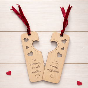 Valentin napi páros fa könyvjelzők - könyv & zene - könyvjelző - Meska.hu
