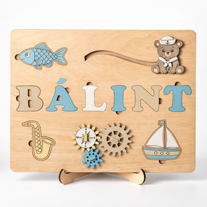 Névre szóló Montessori Puzzle Fiús és Lányos  - játék & sport - puzzle - forma puzzle - Meska.hu