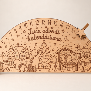 Névre szóló fa adventi kalendárium - Meska.hu