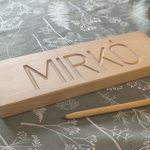Egyedi Névgyakorló Tábla - Kétoldalas (Írott/Nyomtatott) - Tömör Bükkfa � Montessori - játék & sport - készségfejlesztő és logikai játék - oktató játékok - Meska.hu