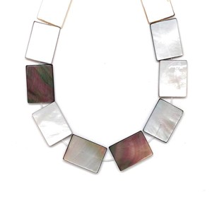 Kagyló téglalap 13-15x19-21mm, Kellékek & szerszámok, Ásvány alapanyag, Ásványfüzér, , MESKA