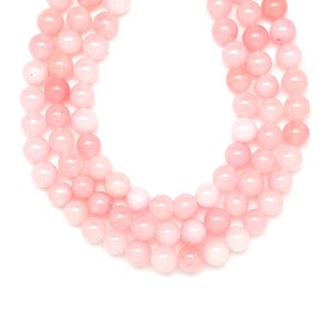 Jáde szinezett pink golyó 8mm  ékszerkészítő alapanyag (füzér), Kellékek & szerszámok, Ásvány alapanyag, Ásványfüzér, , MESKA