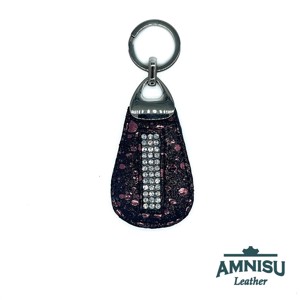 Metál lila pöttyös mintás csepp alakú kristály köves kulcstartó H4027 -  - Meska.hu