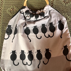 Karikás szatyor-Cicuk, Táska & Tok, Bevásárlás & Shopper táska, Shopper, textiltáska, szatyor, Varrás, MESKA