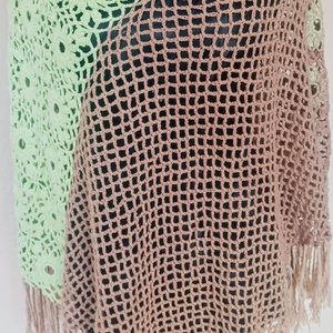 Horgolt poncsó - Meska.hu