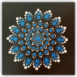 Kék mandala, Művészet, Festmény, Akril, Festészet, MESKA