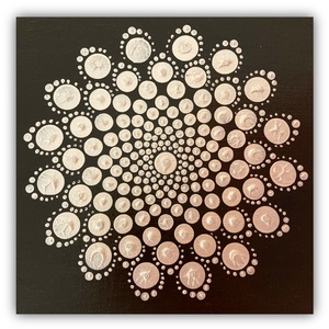 Mandala, Művészet, Festmény, Akril, Festészet, MESKA