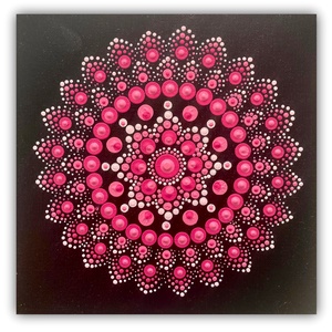 Pink mandala  - művészet - festmény - akril - Meska.hu