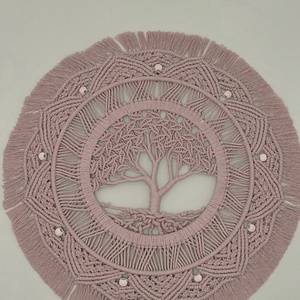 Makramé mandala életfa, Otthon & Életmód, Dekoráció, Fali és függő dekoráció, Falra akasztható dekor, Csomózás, MESKA