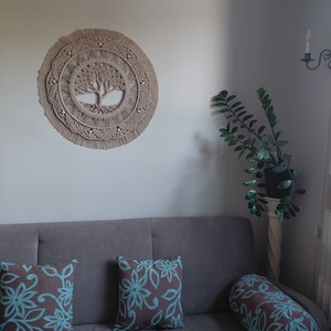 Makramé mandala életfa - Meska.hu