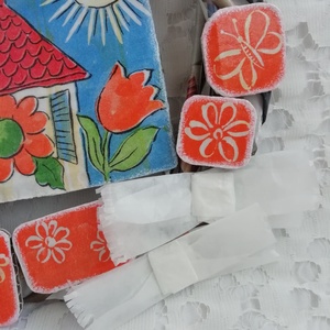 Öko színes decoupage ajtódísz - LIMITÁLT - otthon & életmód - dekoráció - ajtó- és ablak dekoráció - ajtódísz & kopogtató - Meska.hu