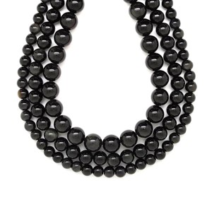 Obszidián szivárvány golyó 10-11mm  ékszerkészítő alapanyag (füzér), Kellékek & szerszámok, Ásvány alapanyag, Ásványfüzér, , MESKA
