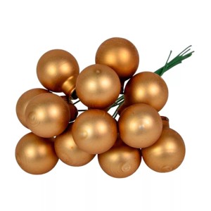 Üveggömb pick 2 cm - gyömbér barna- matt 12 db, Kellékek & szerszámok, Dekorációs kellékek, Üveggömb pick, , MESKA