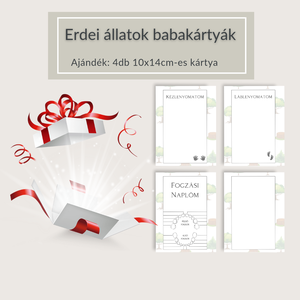 Erdei állatok babakártyák, mérföldkő kátyák - ruha & divat - babaruha & gyerekruha - babafotózási ruha és kellék - Meska.hu