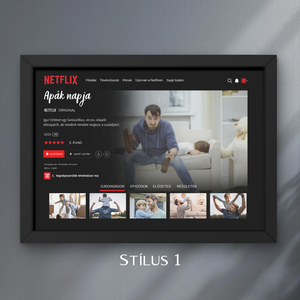 Apák napi ajándék, Netflix stílusú poszter - Meska.hu