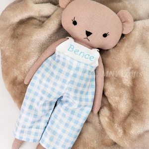 Textil mini állatka hímzett ruhával - játék & sport - plüssállat & játékfigura - maci - Meska.hu