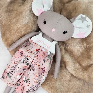 Textil mini állatka hímzett ruhával - játék & sport - plüssállat & játékfigura - maci - Meska.hu