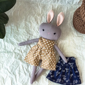 Textil nyuszi (közepes) - játék & sport - plüssállat & játékfigura - nyuszi - Meska.hu