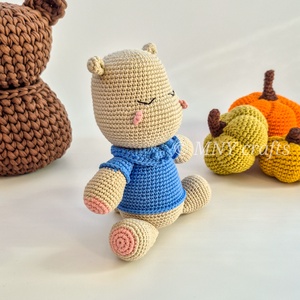 Horgolt víziló  - játék & sport - plüssállat & játékfigura - más figura - Meska.hu