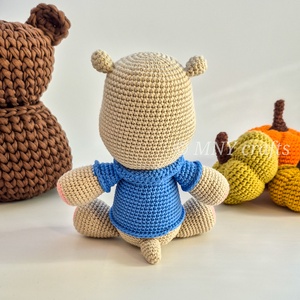 Horgolt víziló  - játék & sport - plüssállat & játékfigura - más figura - Meska.hu