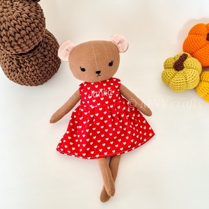 Textil maci (közepes), Játék & Sport, Baba & babaház, Öltöztethető baba, Hímzés, Varrás, MESKA