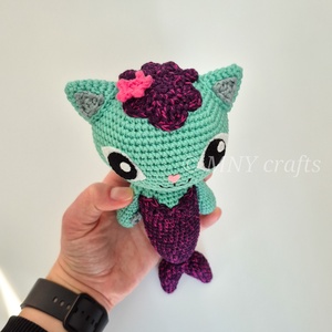 Horgolt sellőcica - játék & sport - plüssállat & játékfigura - más figura - Meska.hu