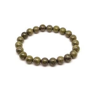 Kvarc pirittel zöld ásvány karkötő golyós 8mm, Ékszer, Karkötő, Ásványkarkötő, , MESKA