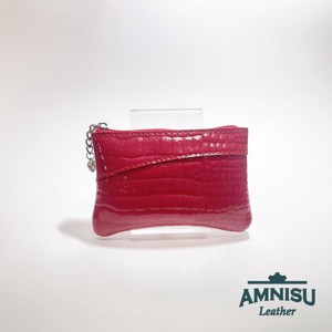 Piros lakk krokkómintás ívelt egy cipzáras kulcstartó C5008 - táska & tok - kulcstartó & táskadísz - kulcstartó - Meska.hu