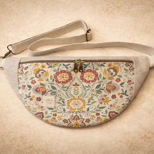 Vintage virágos nagy Moonlight belt bag - Meska.hu