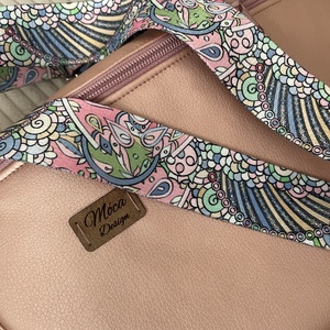 Metál rózsaszín ökobőr nagy Moonlight belt bag - táska & tok - övtáska - Meska.hu