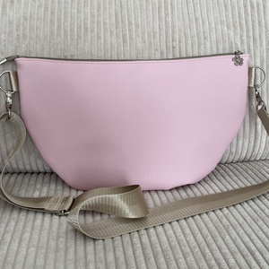 Luna bag matt rózsaszín - táska & tok - kézitáska & válltáska - vállon átvethető táska - Meska.hu