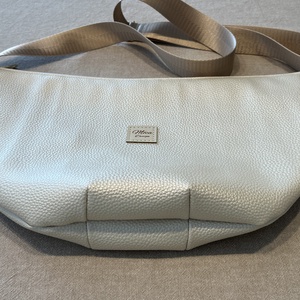 Luna bag, világos beige metál - táska & tok - kézitáska & válltáska - vállon átvethető táska - Meska.hu