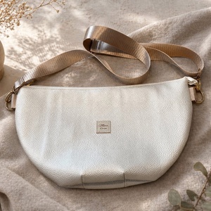 Luna bag, világos beige metál - Meska.hu