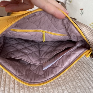 MORFA bag sárga, kék csempemintás  - táska & tok - kézitáska & válltáska - nagy pakolós táska - Meska.hu