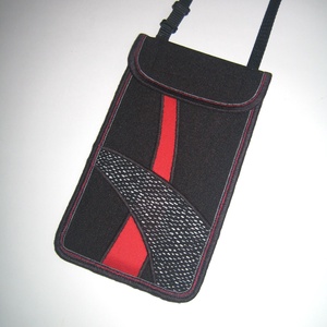 Útkereszteződés mobiltok XL-es telefonokhoz  2in1 kistáska állítható pánttal Fekete-Piros-Szürke, Táska & Tok, Pénztárca & Más tok, Telefontok, Varrás, MESKA
