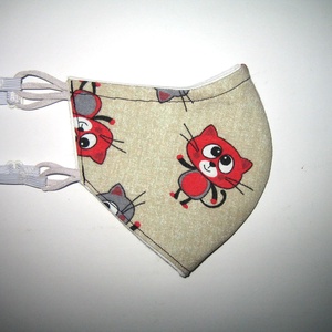 Cicás Szájmaszk szabályozható gumival arcmaszk textil maszk Cica  - női - női - Meska.hu