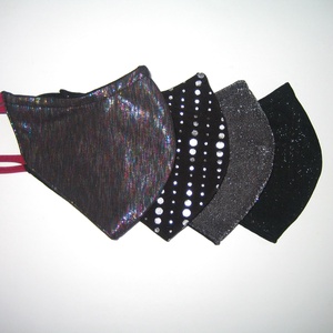 Csillogó szájmaszk csomag 4db női textil maszk  - női - női - Meska.hu