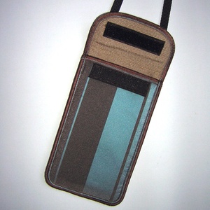 Állítható pántos mobiltok  Plus-os méretű telefonokhoz  türkiz  barna - táska & tok - pénztárca & más tok - telefontok - Meska.hu