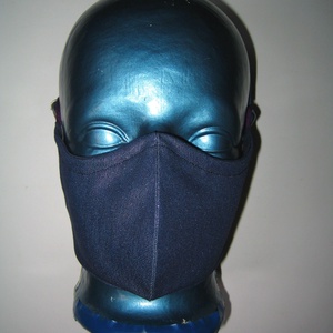 Metálfényű szájmaszk orrmerevítős fülre akasztható maszk exkluzív csillogó textilmaszk lila-kék - maszk, arcmaszk - női - Meska.hu