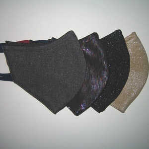 Exkluzív csillogós szájmaszk szett 4db elegáns női textil maszk  - női - női - Meska.hu