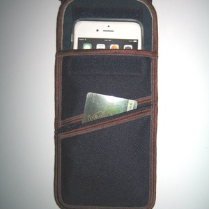 Vízálló Sötétkék zsebes mobiltok  Plus-os méretű telefonokhoz  állítható pántos esőálló kistáska - táska & tok - pénztárca & más tok - telefontok - Meska.hu