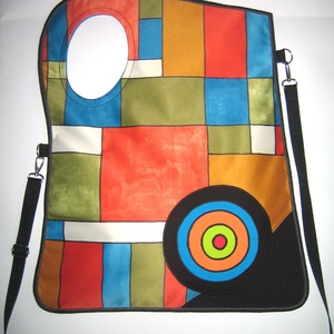 Egyedi aszimmetrikus nagy Táska színes Rendelhető #boho#táska - táska & tok - uzsonna- & ebéd tartó - ebéd tasak, doboz - Meska.hu