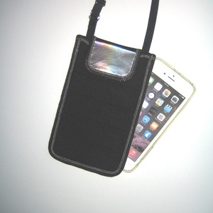 Steppelt Mobiltok nagy méretű telefonokhoz szabályozható pántos kistáska fekete-ezüst, Táska & Tok, Pénztárca & Más tok, Telefontok, Varrás, MESKA