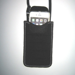 Steppelt Mobiltok nagy méretű telefonokhoz szabályozható pántos kistáska fekete-ezüst - táska & tok - pénztárca & más tok - telefontok - Meska.hu
