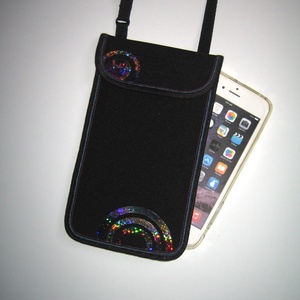 Mobiltok állítható pánttal nagy méretű telefonokhoz Hologramos körökkel - táska & tok - pénztárca & más tok - telefontok - Meska.hu