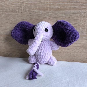 Lulu, a lila elefánt amigurumi figura - játék & sport - plüssállat & játékfigura - elefánt - Meska.hu