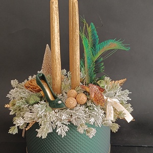 Exkluzív adventi box, Karácsony, Adventi díszek, Adventi asztaldísz, Virágkötés, MESKA