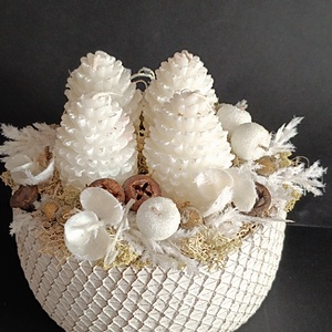 Adventi tál, Karácsony, Adventi díszek, Adventi asztaldísz, Virágkötés, MESKA