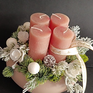 Adventi tál, Karácsony, Adventi díszek, Adventi asztaldísz, Virágkötés, MESKA