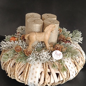 Hintalovas adventi koszorú , Karácsony, Adventi díszek, Adventi koszorú, , MESKA